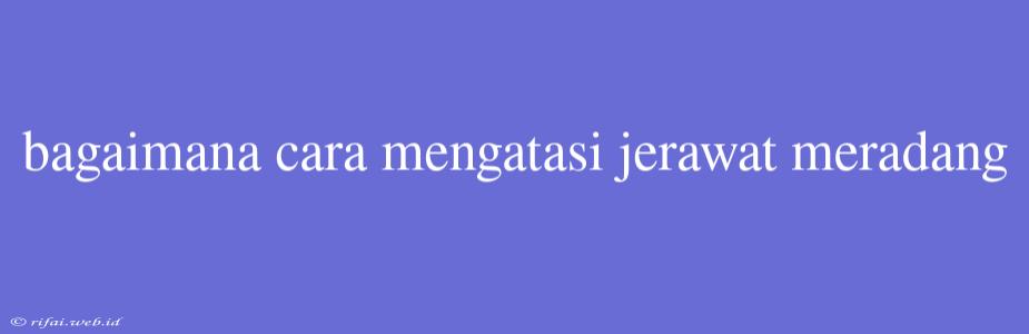 Bagaimana Cara Mengatasi Jerawat Meradang