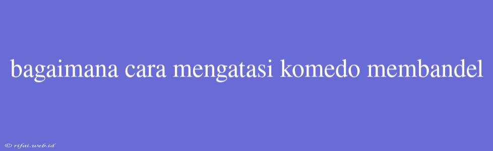 Bagaimana Cara Mengatasi Komedo Membandel