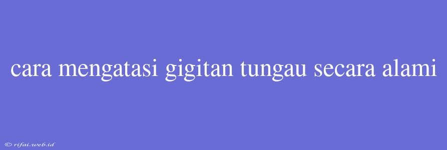 Cara Mengatasi Gigitan Tungau Secara Alami