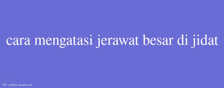 Cara Mengatasi Jerawat Besar Di Jidat