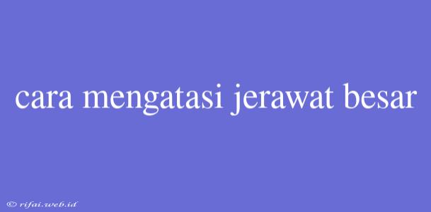 Cara Mengatasi Jerawat Besar