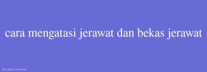 Cara Mengatasi Jerawat Dan Bekas Jerawat