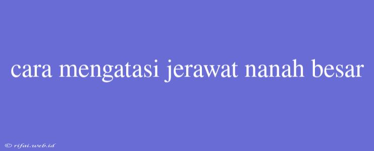 Cara Mengatasi Jerawat Nanah Besar