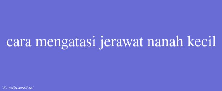 Cara Mengatasi Jerawat Nanah Kecil