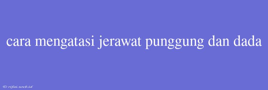 Cara Mengatasi Jerawat Punggung Dan Dada