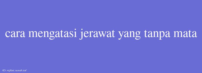 Cara Mengatasi Jerawat Yang Tanpa Mata